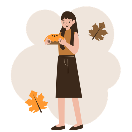 Thanksgiving-Kürbiskuchen  Illustration