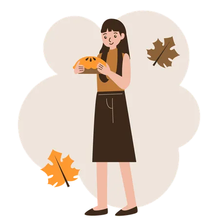 Thanksgiving-Kürbiskuchen  Illustration