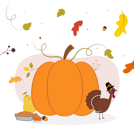Thanksgiving pumpkin Illustration