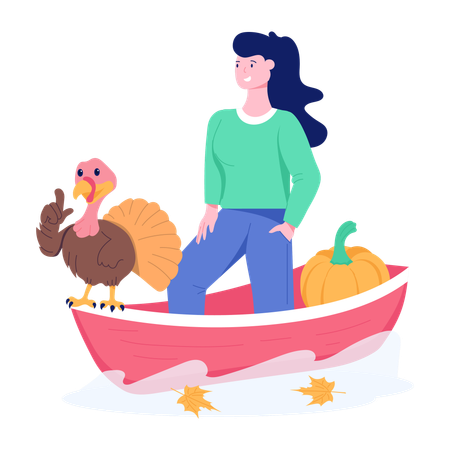 Thanksgiving-Reise  Illustration