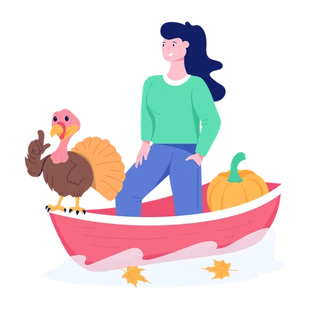 Thanksgiving-Reise  Illustration