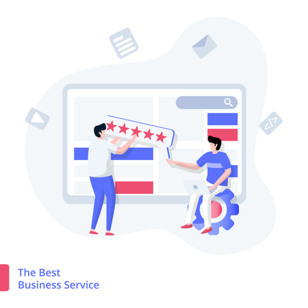 The Best Business Service  Illustration