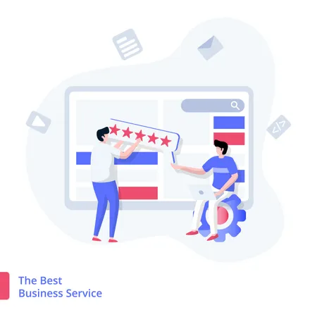 The Best Business Service  Illustration