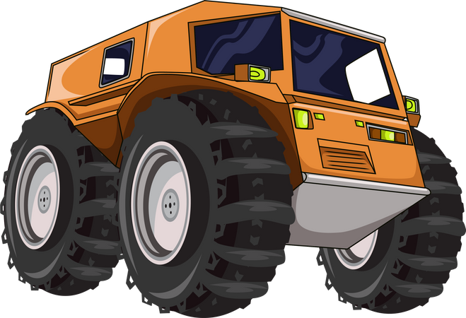 The big monster truck  Illustration