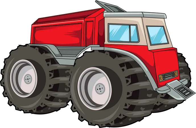 The Big Truck Vector Illustration Illustration