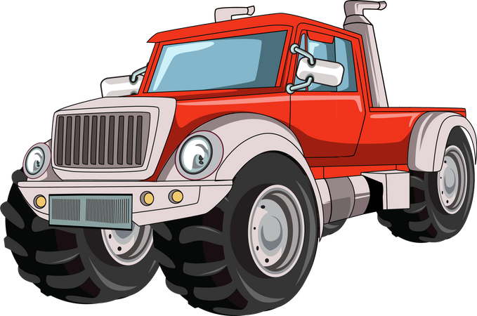 The big truck car  Illustration