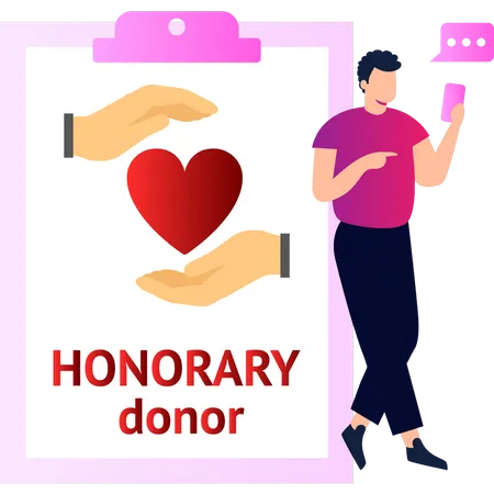 The Boy Is An Honorary Donor Illustration