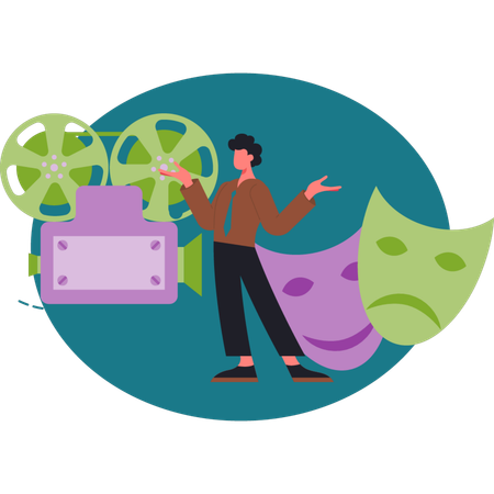 その少年は映画を作っている  イラスト