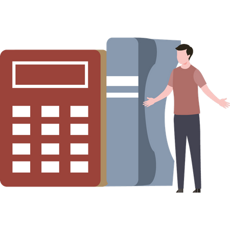 The boy is using a landline phone  Illustration