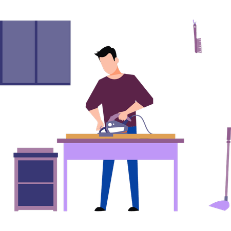 The carpenter is doing his job  Illustration