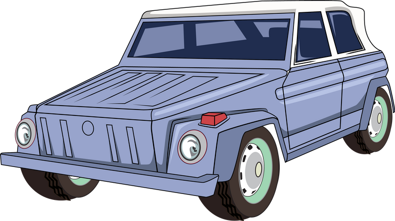 The classic car  Illustration