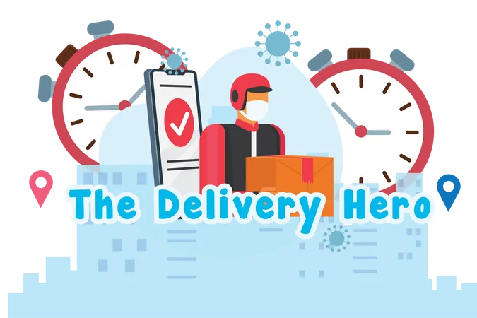 The Delivery Hero  Illustration