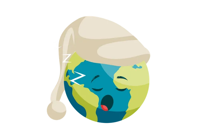 The earth is sleeping  Illustration