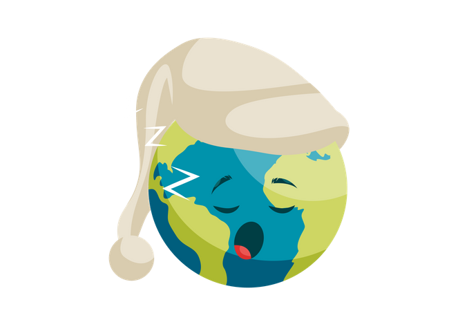 The earth is sleeping  Illustration