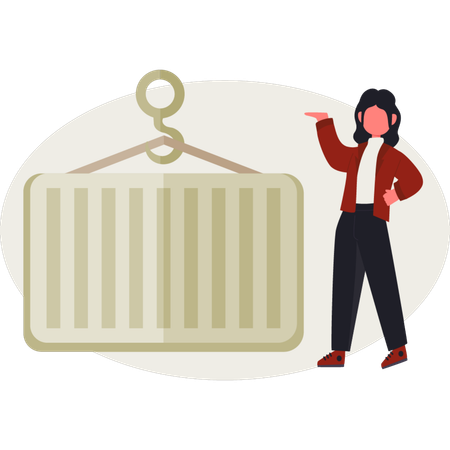 従業員は倉庫で働いている  イラスト