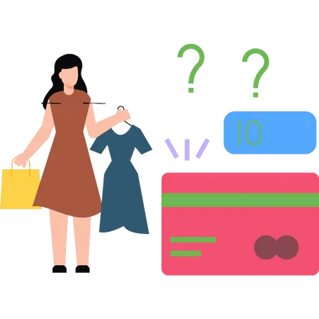 The Girl Has Clothes Or Shopping Bags Illustration