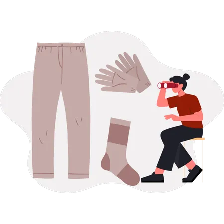 The girl is looking at the man torosser  Illustration