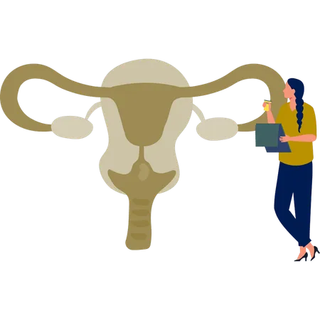 The girl is pointing STI treatment  Illustration