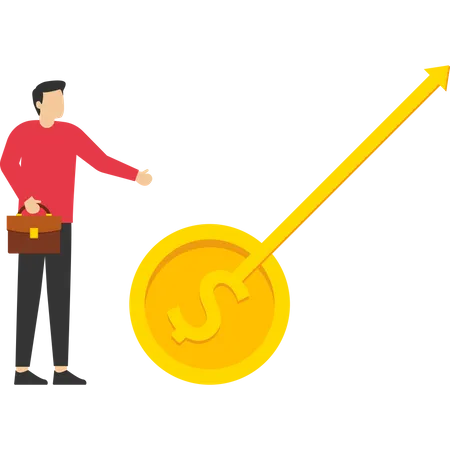 The Graph Has Skyrocketed With Investors Money Vector Illustration Design Concept In Flat Style Illustration