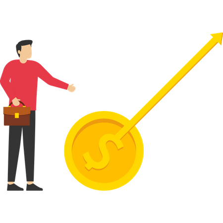 The graph has skyrocketed with investors money  Illustration