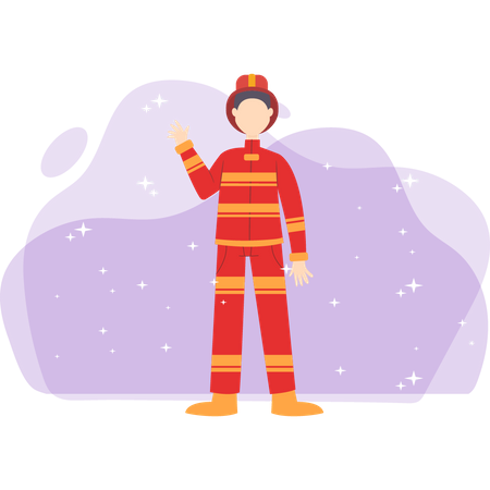 The magician waving his hand  Illustration