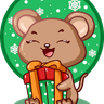illustration for christmas mouse