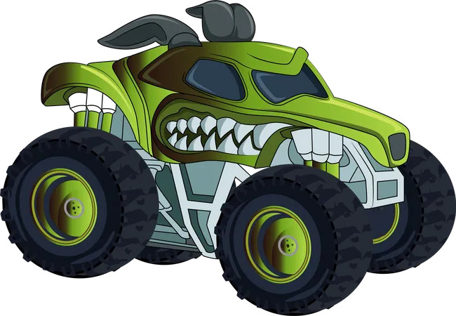 The Real Monster Truck Vector Illustration Illustration