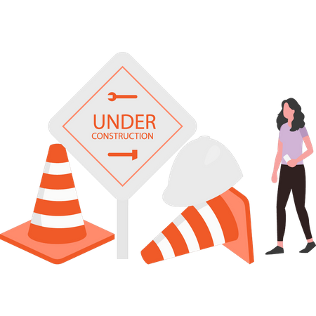 The site is under construction  Illustration