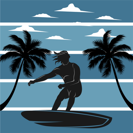 The surfing  Illustration