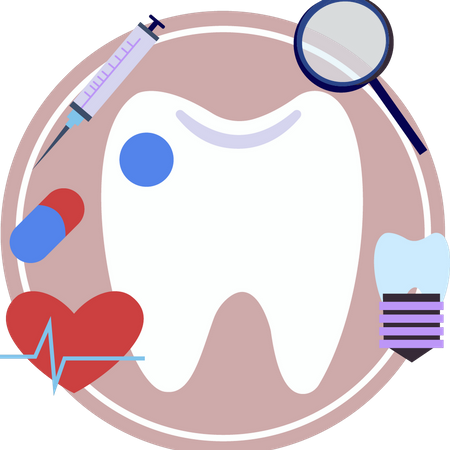 The tooth is healing  Illustration