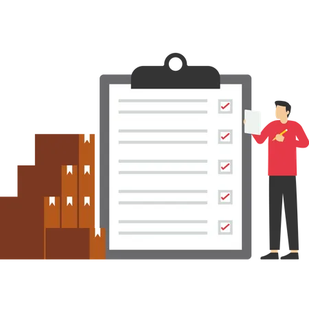 The warehouse manager maintains shipment records  Illustration