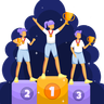 winning team illustration free download