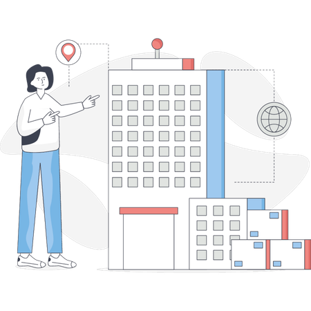 The woman is trading company  Illustration