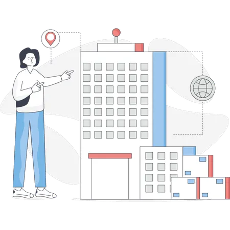 The woman is trading company  Illustration