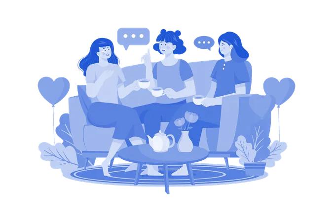 The Women Are Talking Together Illustration