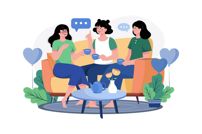 The Women Are Talking Together Illustration