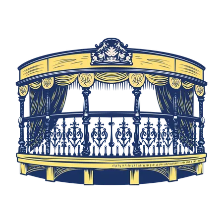 Balcon du théâtre  Illustration