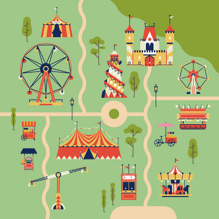 Theme park Illustration