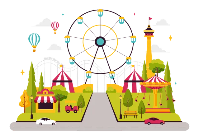 Theme Park Adventure  Illustration