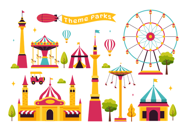 Theme Park Adventure  Illustration