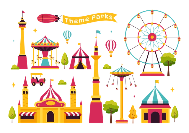 Theme Park Adventure  Illustration