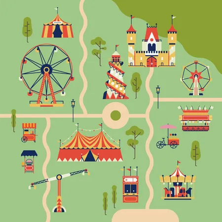 Theme park  Illustration