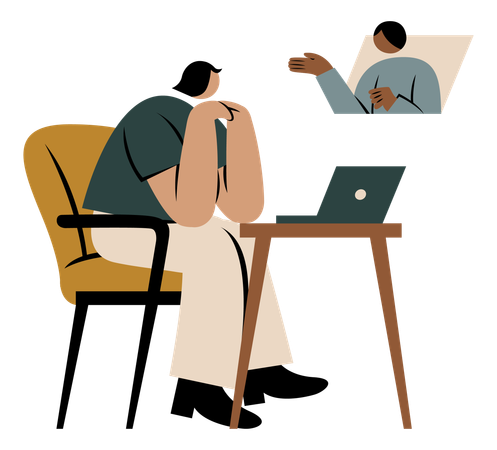 Thérapeute virtuel  Illustration