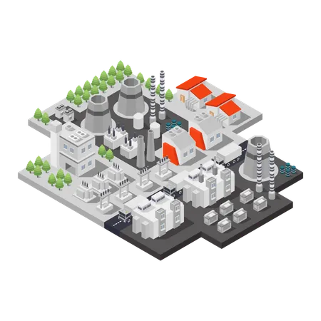 Thermal power plant  Illustration