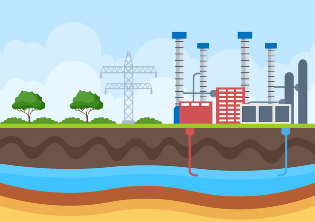 Thermal Power Plant  Illustration