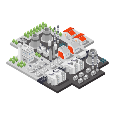Thermal power plant  Illustration