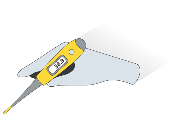 Thermometer temperature check  Illustration