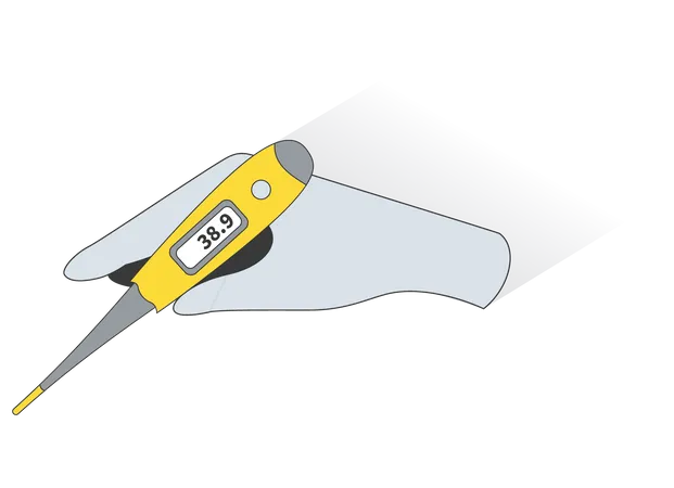 Thermometer temperature check  Illustration