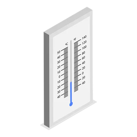 3 D Isometric Flat Vector Set Of Thermometers Measuring Temperature Indoor Outdoor Health Control Item 3 Illustration