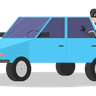 illustration for entering in car